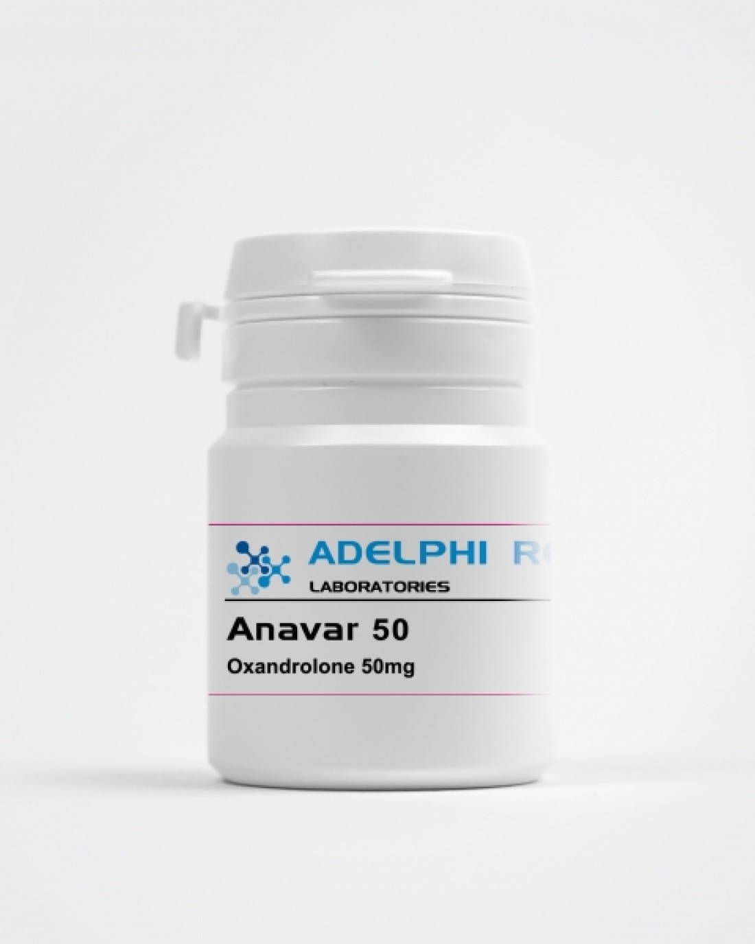 Adelphi Research Anavar 50mg tablets in branded packaging