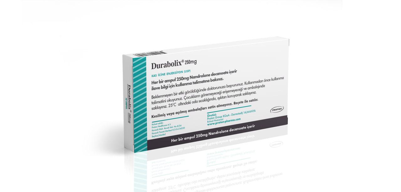 Durabolix Nandrolone Decanoate 250 mg/mL by Proton Pharma, front view of packaging