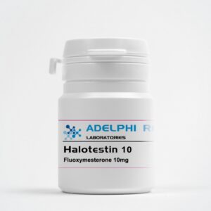 Adelphi Research Halotestin 10mg tablets in labeled packaging