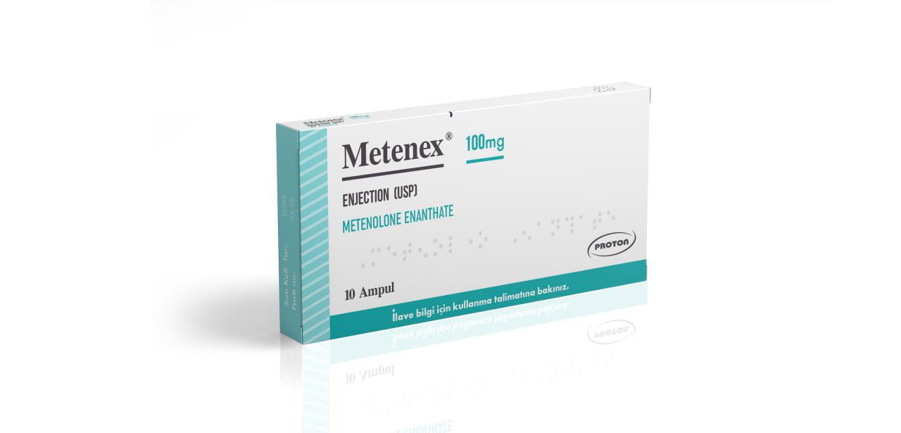 Metenex Metenolone Enanthate 100 mg/mL vial by Proton Pharma, front-facing view