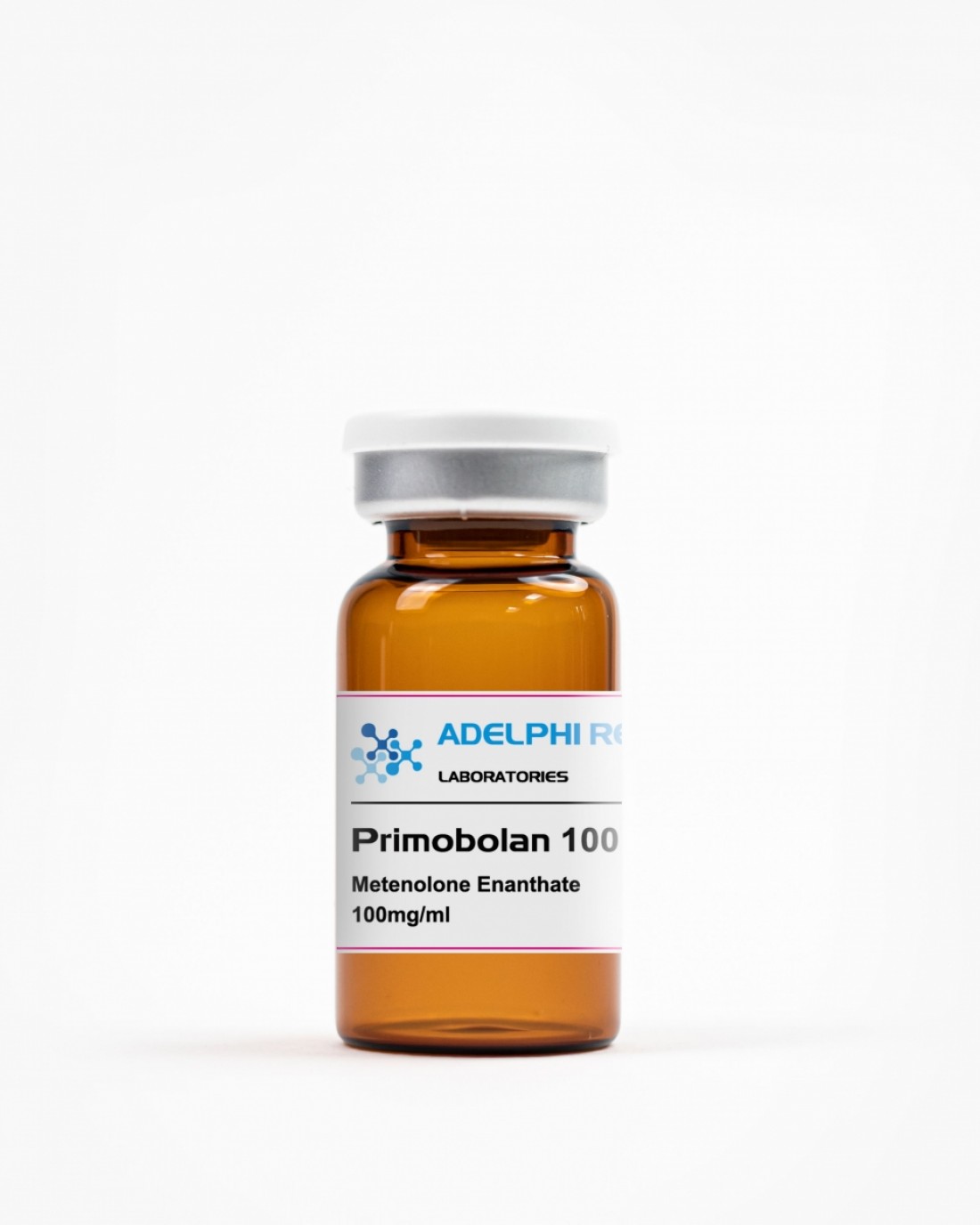 Adelphi Research Primobolan 100mg/mL injectable vial labeled Methenolone Enanthate