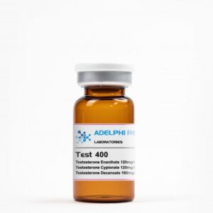 Adelphi Research Test 400 injectable vial labeled with testosterone blend