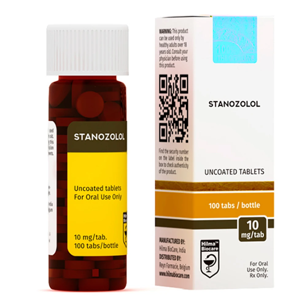 Hilma Biocare Stanozolol 10mg tablets bottle, anabolic steroid for medical use