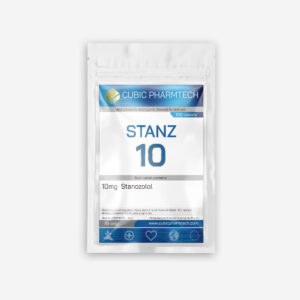 STANZ 10mg by Cubic Pharmtech is an oral anabolic steroid used medically for muscle wasting and hereditary angioedema. Pack of 100 tablets.