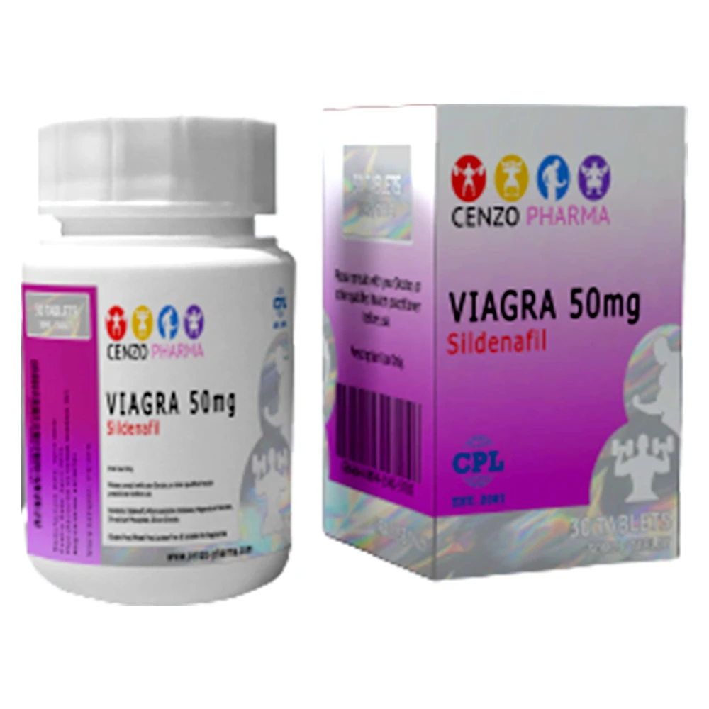 Box of Viagra 50mg 30 tablets by Cenzo Pharma