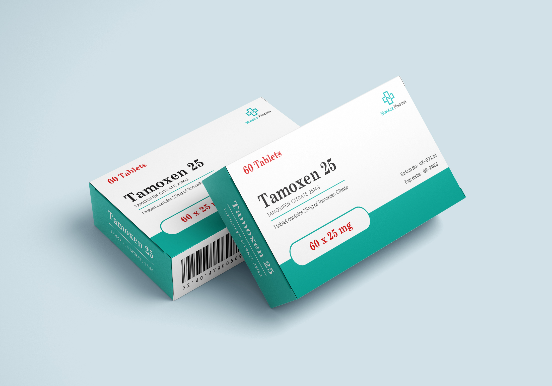 Tamoxen 25 – Tamoxifen Citrate 25 mg Tablets – Novotex Pharma – 60 Count Blister Pack