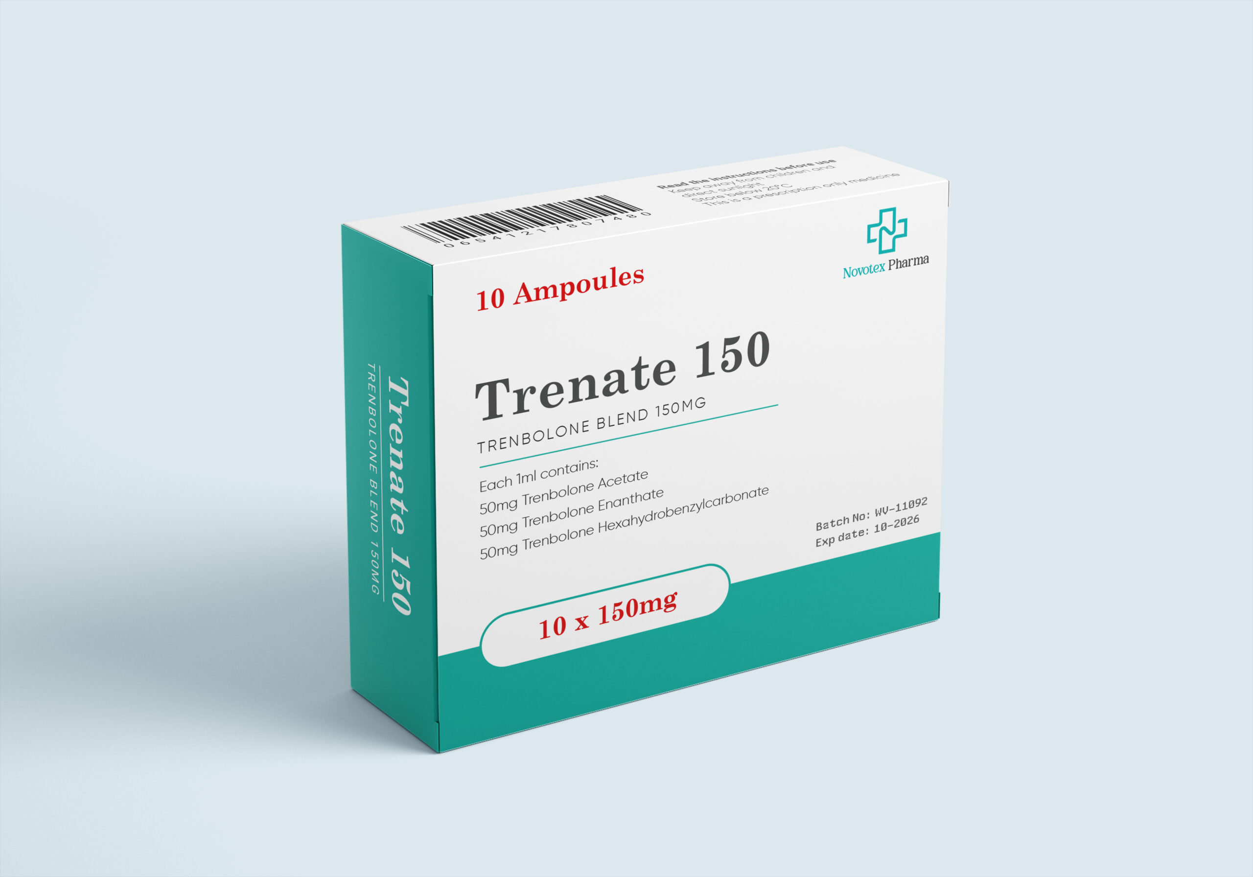 Trenate 150 trenbolone blend injectable ampoules 150 mg by Novotex Pharma for laboratory and analytical use