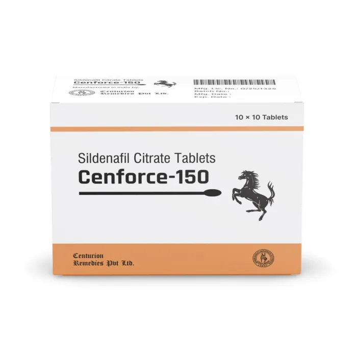 Cenforce 150 mg Sildenafil Citrate Tablets 100 Count – Centurion Laboratories